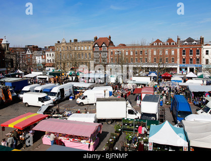 Salisbury Wiltshire England market day in the city centre Stock Photo ...