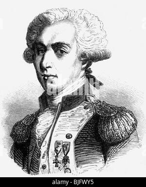 Lafayette, Marie Joseph Mortier, Marquis de, 6.9.1757 , Stock Photo