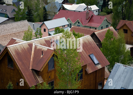 Victorian home in the upper or sunny side of Telluride, Colorado. Stock Photo