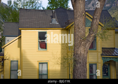 Victorian home in the upper or sunny side of Telluride, Colorado. Stock Photo