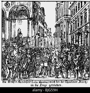 revolution 1848 - 1849, Bavaria, Munich, attack of the police against ...