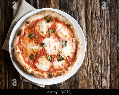 wood-fired cheese pizza Stock Photo