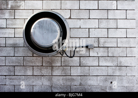 An outdoor fan for a heat/cooling system. Stock Photo