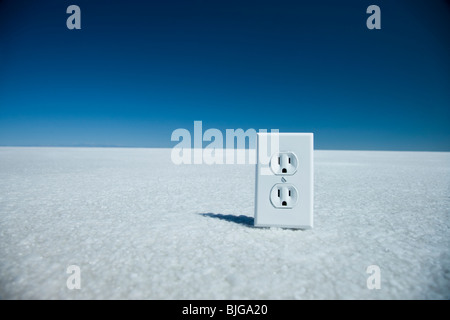 power outlet in the middle of nowhere Stock Photo