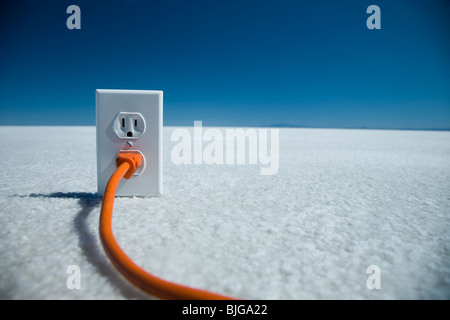 power outlet in the middle of nowhere Stock Photo