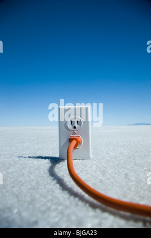 power outlet in the middle of nowhere Stock Photo