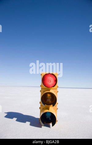 traffic signal in the middle of nowhere Stock Photo