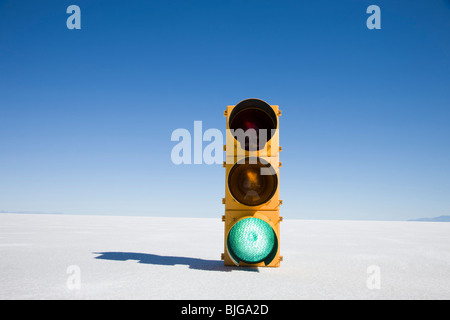 traffic signal in the middle of nowhere Stock Photo