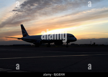 British Airways aircraft at Heathrow Airport, London, Great Britain Stock Photo
