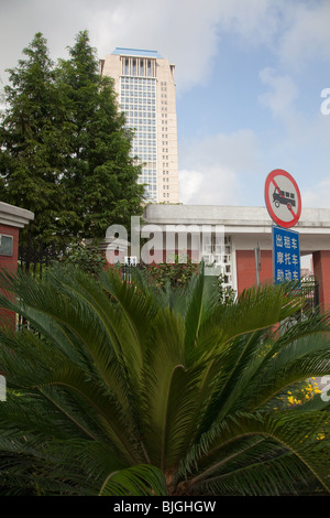 Guanghua Twin Towers, Fudan University, Shanghai, China Stock Photo