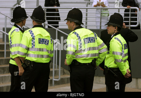 Policemen at the Royal Ascot horse races, Great Britain Stock Photo