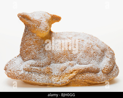 Baked Easter lamb with icing sugar - Stock Photo