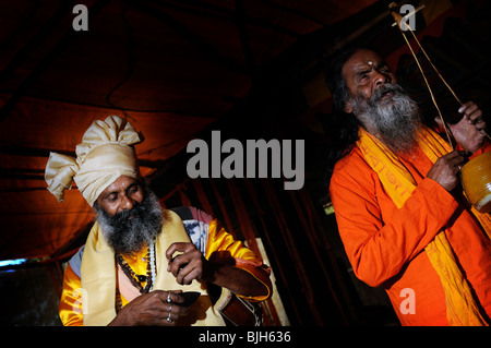 Baul and Fakir singers of West Bengal Stock Photo