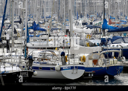 Boats in Gosport Marina Hampshire England Stock Photo