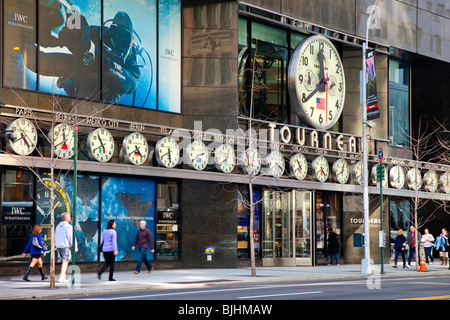 Tourneau Clock Company - the largest in the world, New York City USA Stock Photo