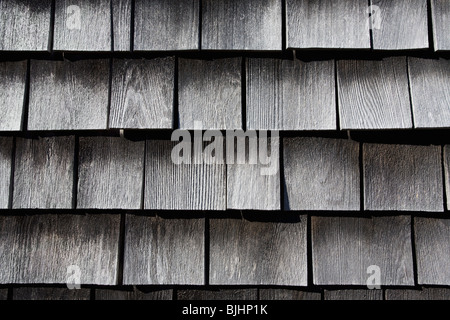 Wooden shingles Stock Photo