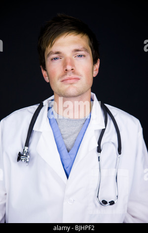 doctor in a lab coat Stock Photo