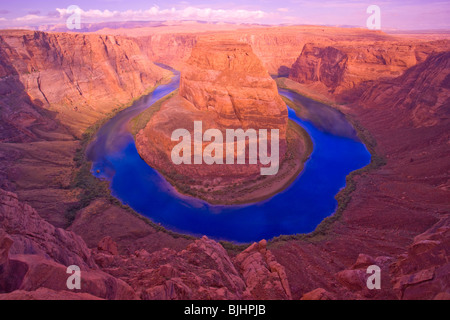 Horseshoe Bend of the Colorado River, Glen Canyon National Recreation Area, Arizona, between Grand Canyon and Lake Powell, May Stock Photo