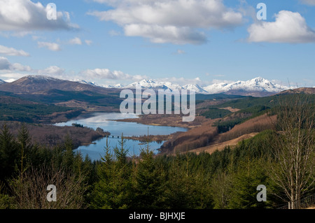 Loch Cluanie reservoir. near Glen Shiel N W Highlands in winter Stock Photo
