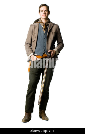 cowboy holding a shotgun Stock Photo, Royalty Free Image: 28664006 - Alamy