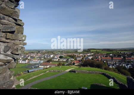 View over Dundonald village from Dundonald Castle, South Ayrshire, Scotland, UK Stock Photo