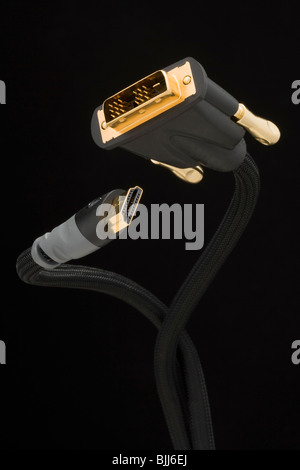 Detailed view of printer cable Stock Photo