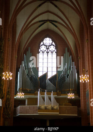 Imperial Cathedral of Saint Bartholomew, Frankfurt cathedral organ, Frankfurt, Hesse, Germany, Europe Stock Photo