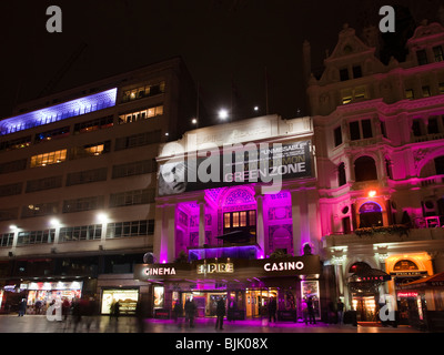 Empire Leicester Square at Night, London Stock Photo