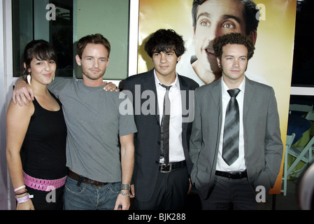 ALANNA MASTERSON CHRIS MASTERSON JORDY MASTERSON & DANNY MASTERSON THE 40 YEAR-OLD VIRGIN WORLD CINERAMA DOME HOLLYWOOD LOS Stock Photo