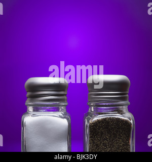 Salt and pepper shakers close-up Stock Photo