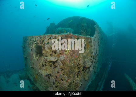 Wreck of the Thistelgorm in the Red Sea, off Egypt. Stock Photo