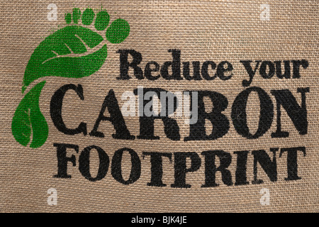 Reduce your carbon footprint Stock Photo