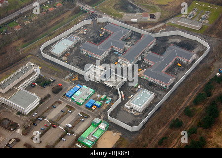 Aerial view, forensics, Wanne-Eickel, Herne, Ruhrgebiet area, North Rhine-Westphalia, Germany, Europe Stock Photo