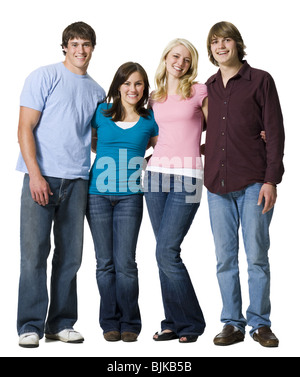 Four people smiling Stock Photo