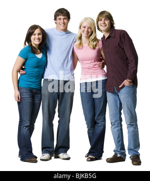 Four people smiling Stock Photo