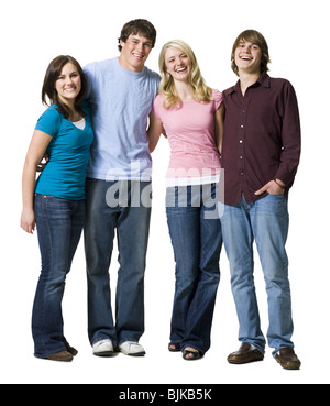 Four people smiling Stock Photo