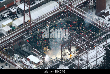 Aerial photo, opening ceremony of Ruhr2010, European Capital of Culture, Essen, Ruhr area, North Rhine-Westphalia, Germany, Eur Stock Photo