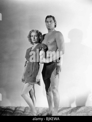 TARZAN AND THE AMAZONS (1945) BRENDA JOYCE, JOHNNY WEISSMULLER KURT NEUMANN (DIR) 004 Stock Photo