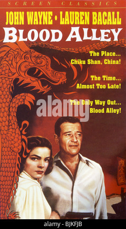 BLOOD ALLEY (1955) LAUREN BACALL, JOHN WAYNE POSTER WILLIAM WELLMAN (DIR) BLAL 002P Stock Photo