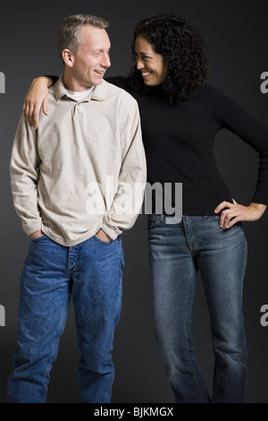 Woman and man embracing Stock Photo