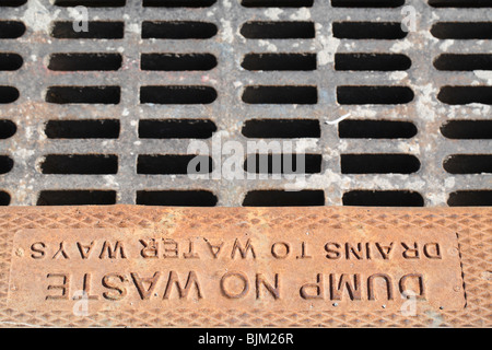 Storm sewer grate Stock Photo