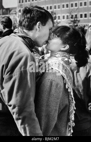 Young couple, East Germany, Europe, circa 1985