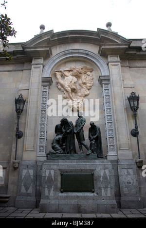 Medieval architecture in Barri Gòtic - on Ancient city walk Stock Photo