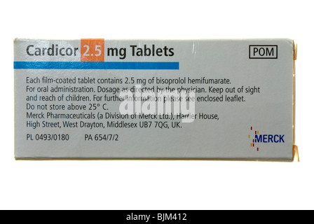 Bisoprolol tablets beta blocker tablets Stock Photo: 169653677 - Alamy