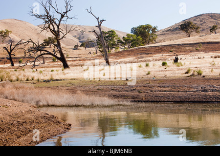 Lake Eildon as it dries up due to the ongoing drought, Australia. Stock Photo