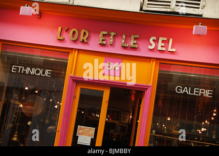 colourful shop front Montmartre Paris France Stock Photo