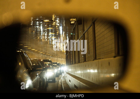 traffic tunnel Brooklyn Battery Tunnel Stock Photo