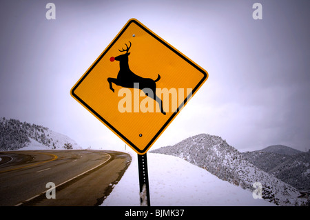 animal crossing sign Stock Photo