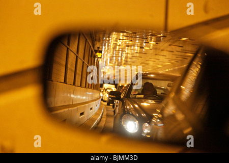 traffic tunnel Brooklyn Battery Tunnel Stock Photo