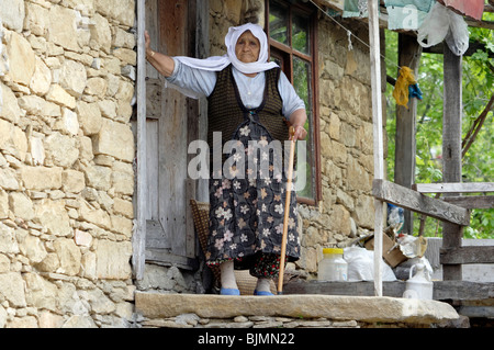 An old women in a village of Nomads, Antalya, Turkey Stock Photo